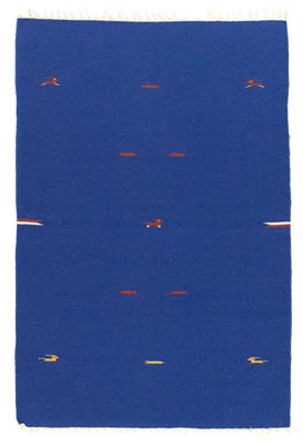 Kelim Teppich - Trendy 180 x 120 cm - blau