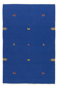 Tapis Kelim - Tendance - 180 x 120 cm - bleu