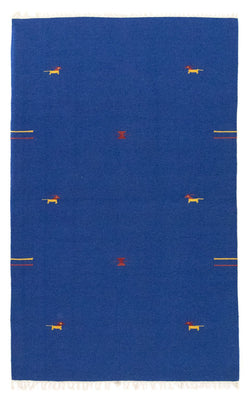 Kelim Teppich - Trendy 180 x 120 cm - blau