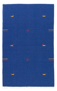 Tapis Kelim - Tendance - 180 x 120 cm - bleu