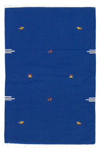 Tapis Kelim - Tendance - 180 x 120 cm - bleu