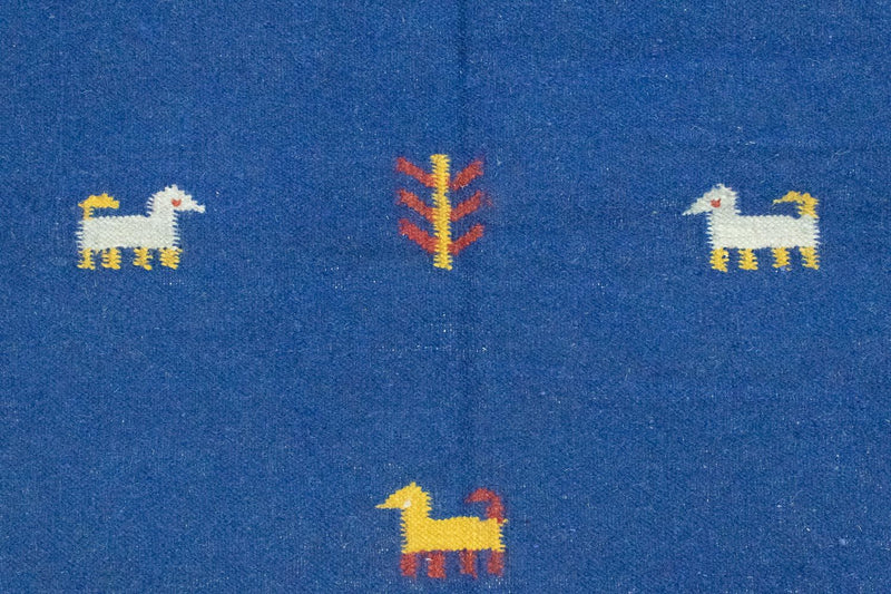 Kelim Teppich - Trendy 200 x 140 cm - blau