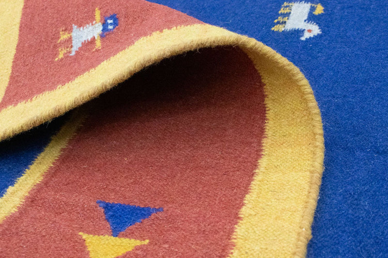 Kelim Teppich - Trendy 200 x 140 cm - blau