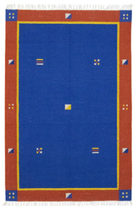 Tapis Kelim - Tendance - 180 x 120 cm - bleu