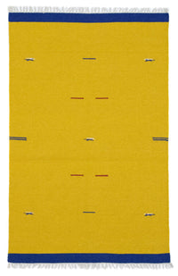 Tapis Kelim - Tendance - 180 x 120 cm - jaune