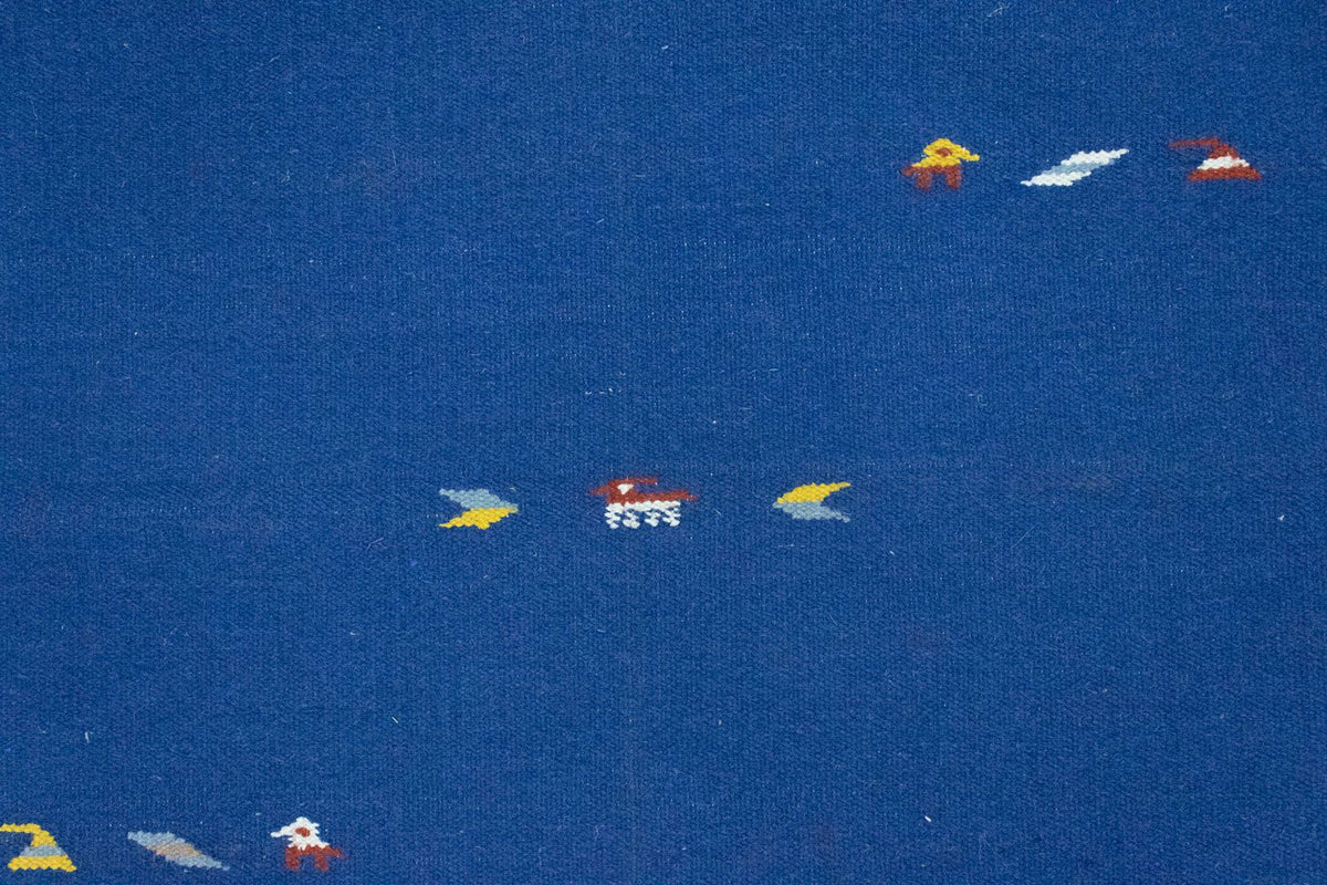 Kelim Teppich - Trendy 180 x 120 cm - blau