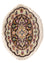 Perserteppich - Täbriz - Royal oval  - 68 x 48 cm - schwarz