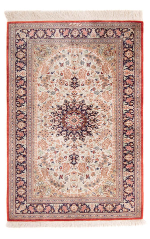 Seidenteppich - Ghom Seide - Premium - 119 x 77 cm - beige