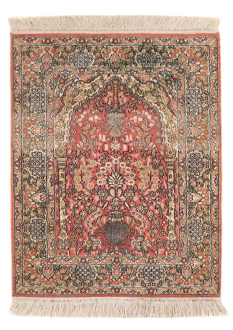 Seidenteppich - China Seide - 86 x 64 cm - rot