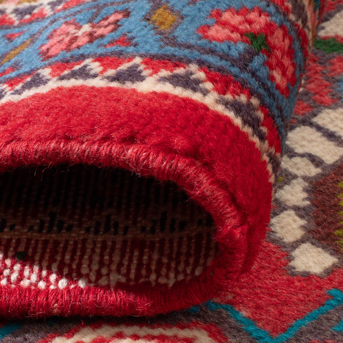 Perserteppich - Nomadic - 131 x 78 cm - dunkelrot