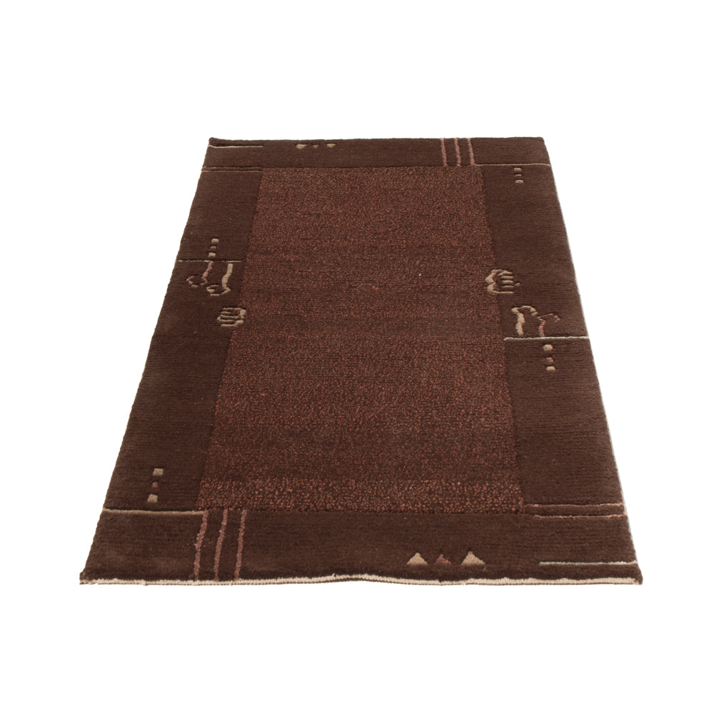 Tapis Népalais - 140 x 70 cm - beige foncé