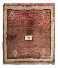 Tapis Gabbeh - Persan carré  - 100 x 93 cm - multicolore