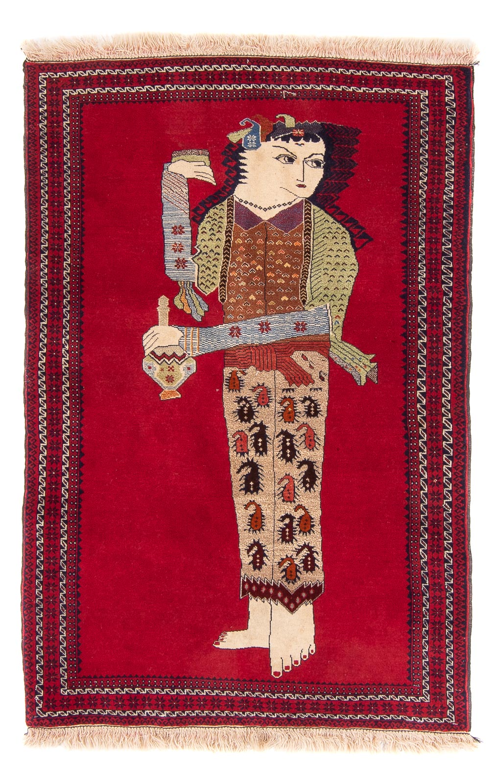 Belutsch Teppich - 135 x 86 cm - rot