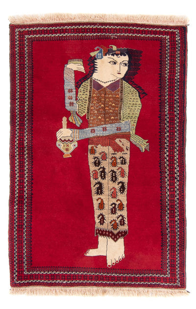 Belutsch Teppich 86x135cm - Orientteppich - rot