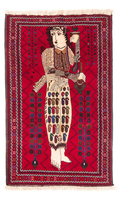 Tapis Belutsch 102x157cm - Tapis oriental - rouge