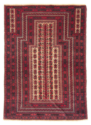 Belutsch Teppich - Gebetsteppich - 132 x 95 cm - beige