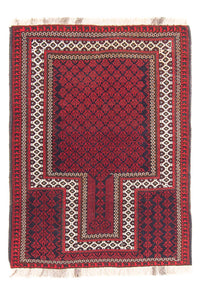 Tapis Belutsch - Tapis de prière - 130 x 90 cm - rouge