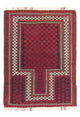 Belutsch Teppich - Gebetsteppich - 130 x 90 cm - rot