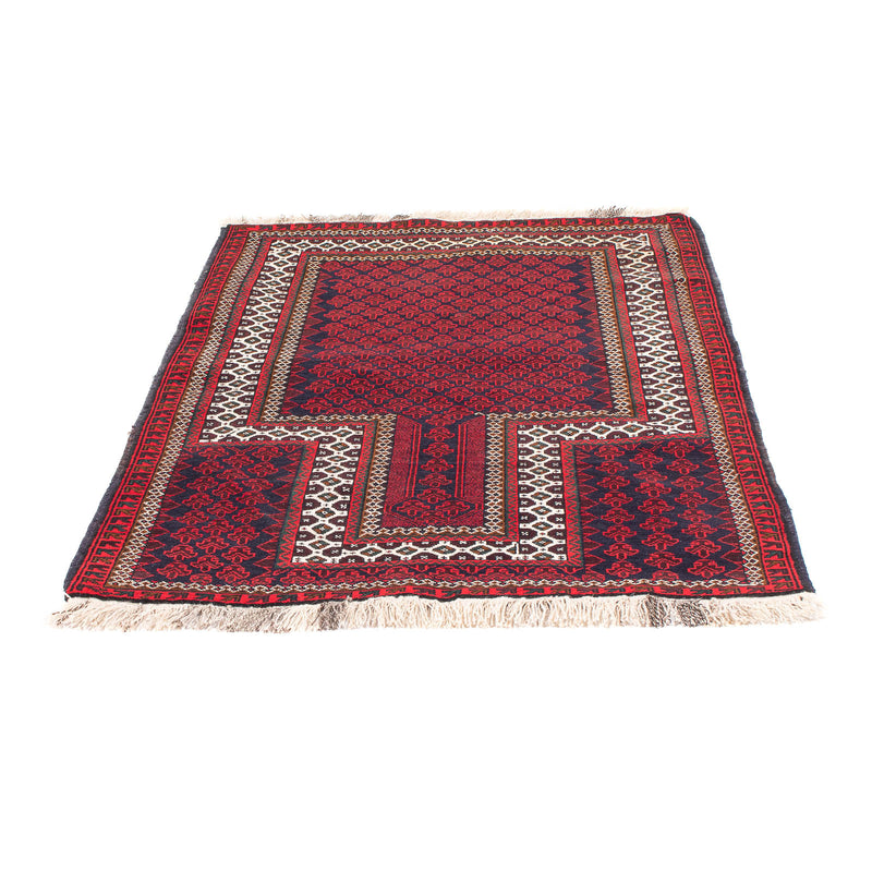Belutsch Teppich - Gebetsteppich - 130 x 90 cm - rot