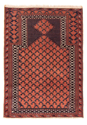 Belutsch Teppich - Gebetsteppich - 138 x 95 cm - rost