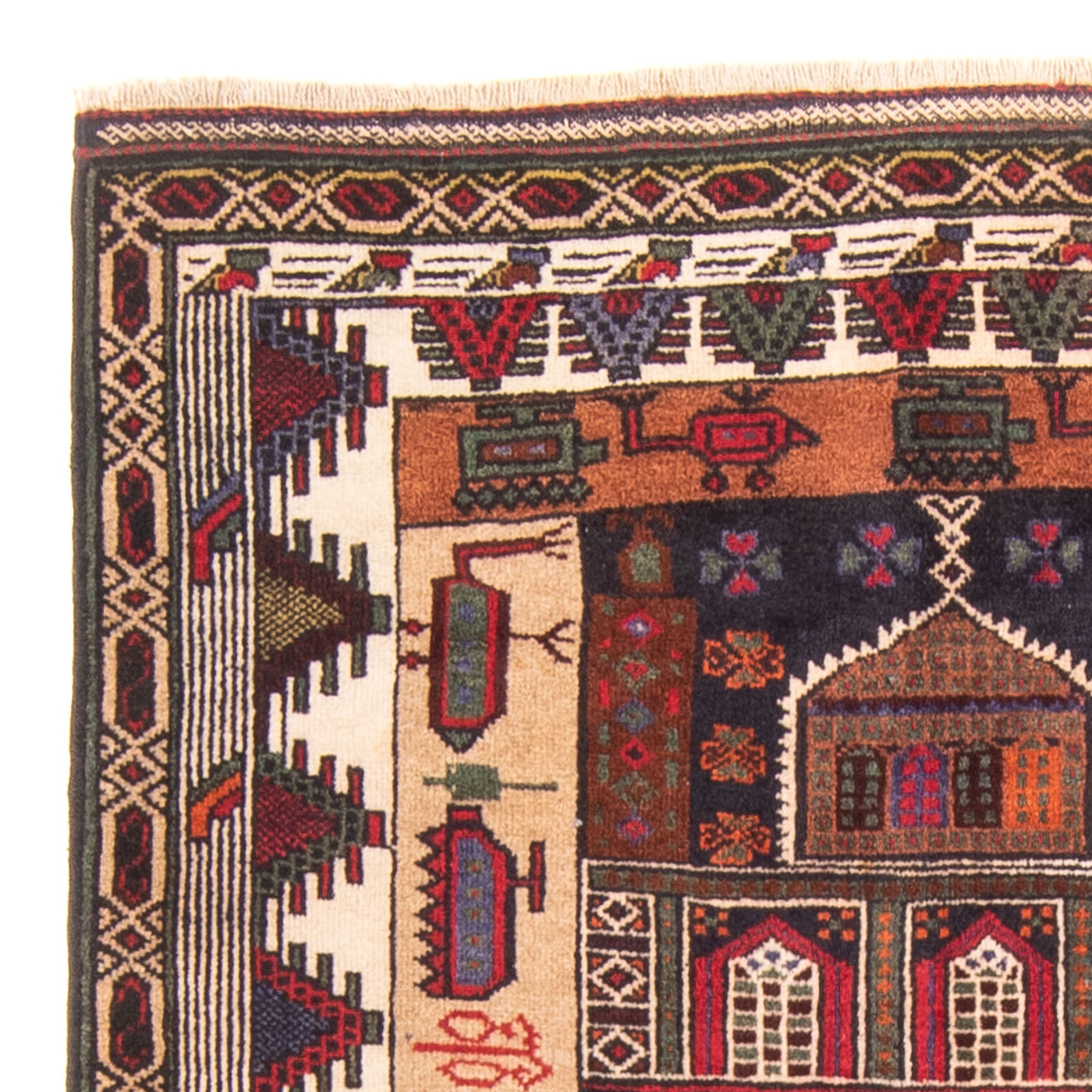 Belutsch Teppich - Gebetsteppich - 120 x 85 cm - dunkelblau