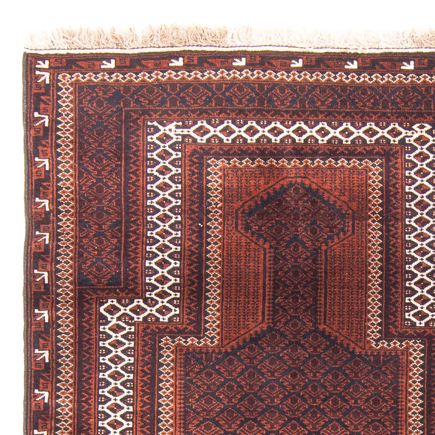 Belutsch Teppich - Gebetsteppich - 130 x 86 cm - dunkelblau