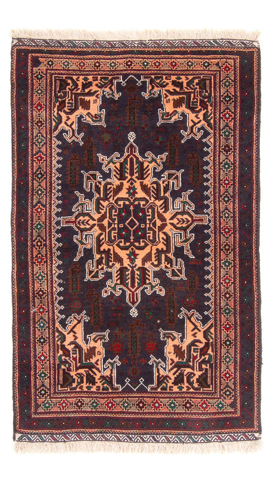 Belutsch Teppich 89x150cm - Orientteppich - dunkelblau