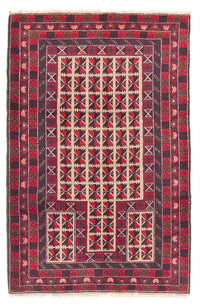 Tapis Belutsch - Tapis de prière - 140 x 93 cm - beige
