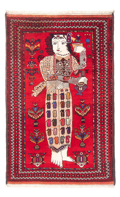 Tappeto Belutsch 92x145cm - Tappeto orientale - rosso