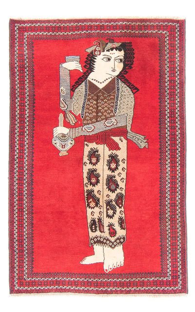 Belutsch Teppich 89x138cm - Orientteppich - rot