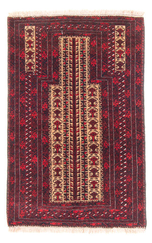Belutsch Teppich - Gebetsteppich - 130 x 83 cm - beige