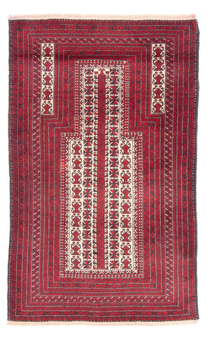 Belutsch Teppich - Gebetsteppich - 150 x 90 cm - beige