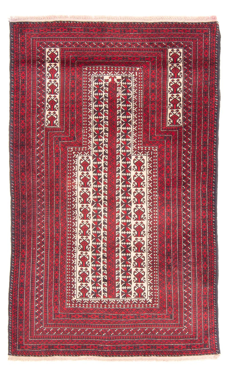 Belutsch Teppich - Gebetsteppich - 150 x 90 cm - beige