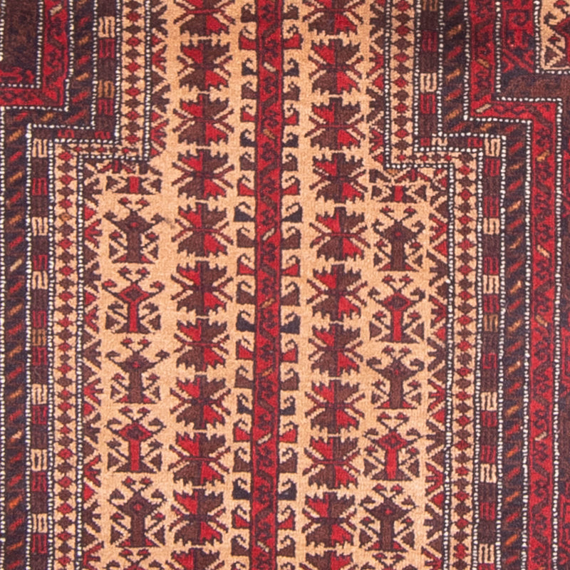 Belutsch Teppich - Gebetsteppich - 140 x 90 cm - gold