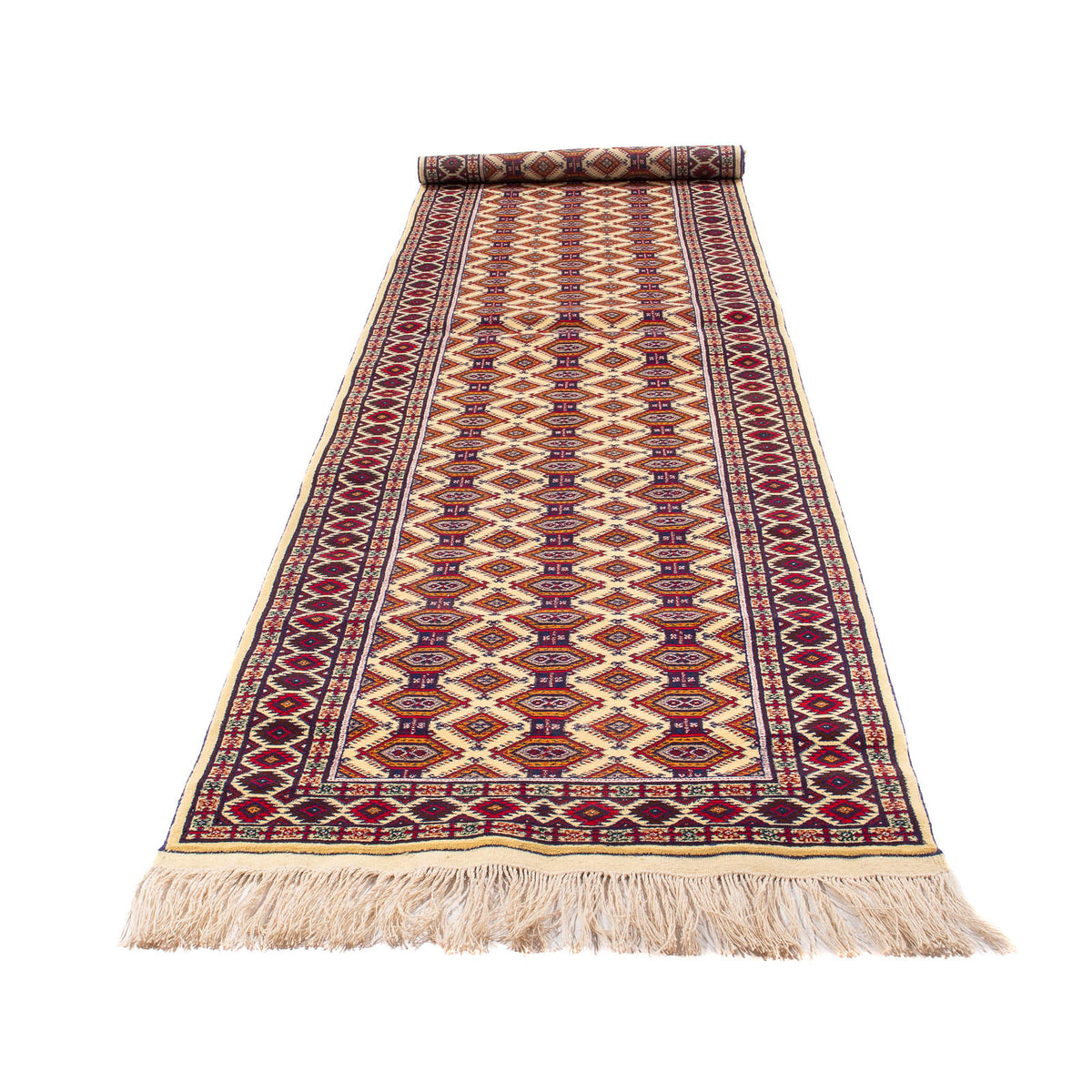 Läufer Afghan - 390 x 90 cm - beige