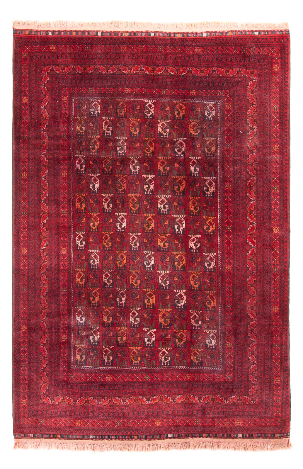 Afghan Teppich - 293 x 202 cm - rot