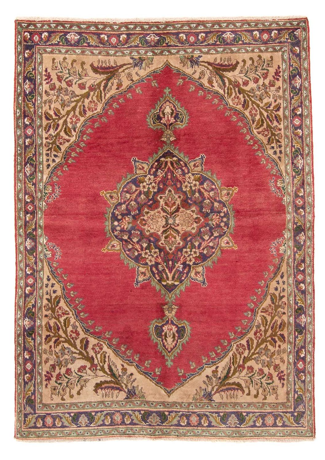 Perserteppich - Täbriz - 203 x 145 cm - rot