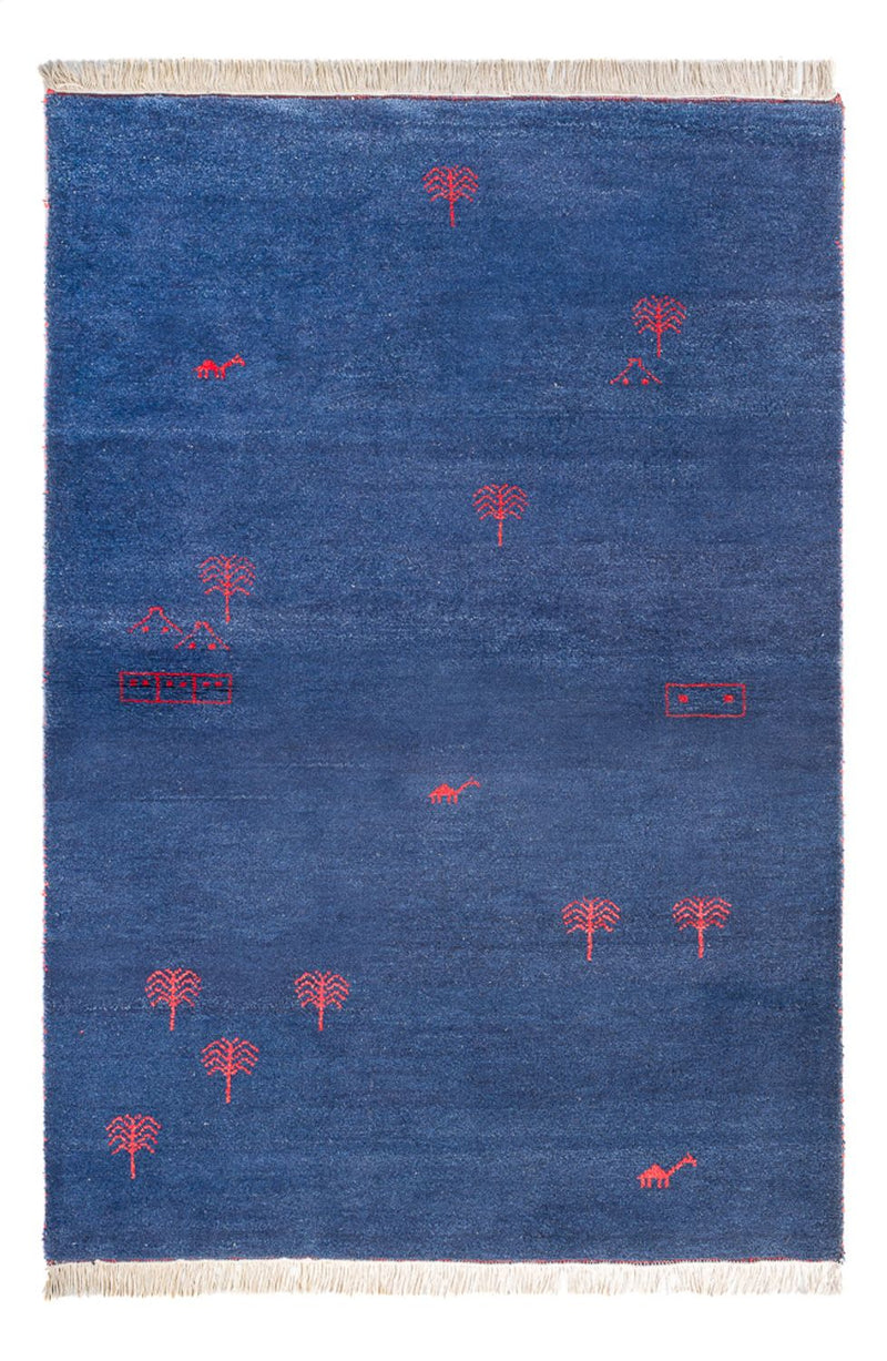 Gabbeh Teppich - Indus - 180 x 120 cm - dunkelblau