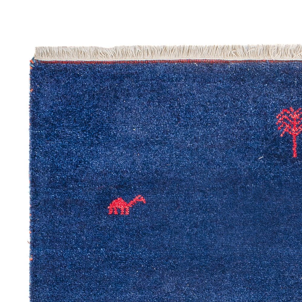 Gabbeh Teppich - Indus - 180 x 120 cm - dunkelblau