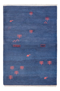 Tapis Gabbeh - Indus - 180 x 120 cm - bleu foncé