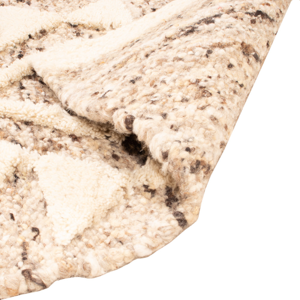 Wollteppich - 90 x 60 cm - hellbeige