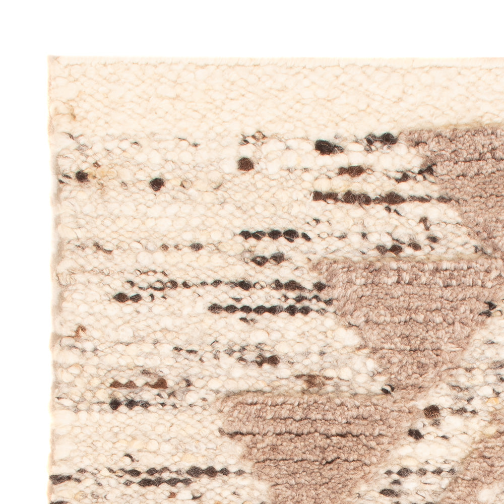 Wollteppich - 90 x 60 cm - hellbeige