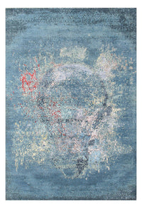 Tapis design - 242 x 163 cm - bleu de mer