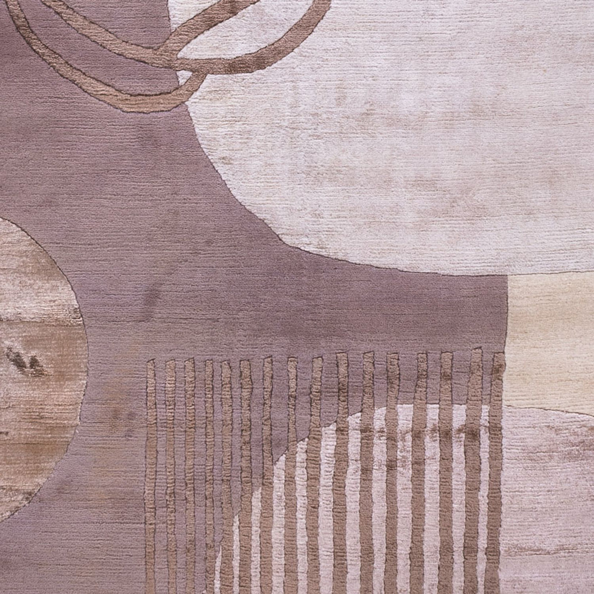 Designer Teppich - 244 x 164 cm - silber