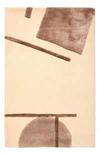 Tapis design - 90 x 60 cm - crème