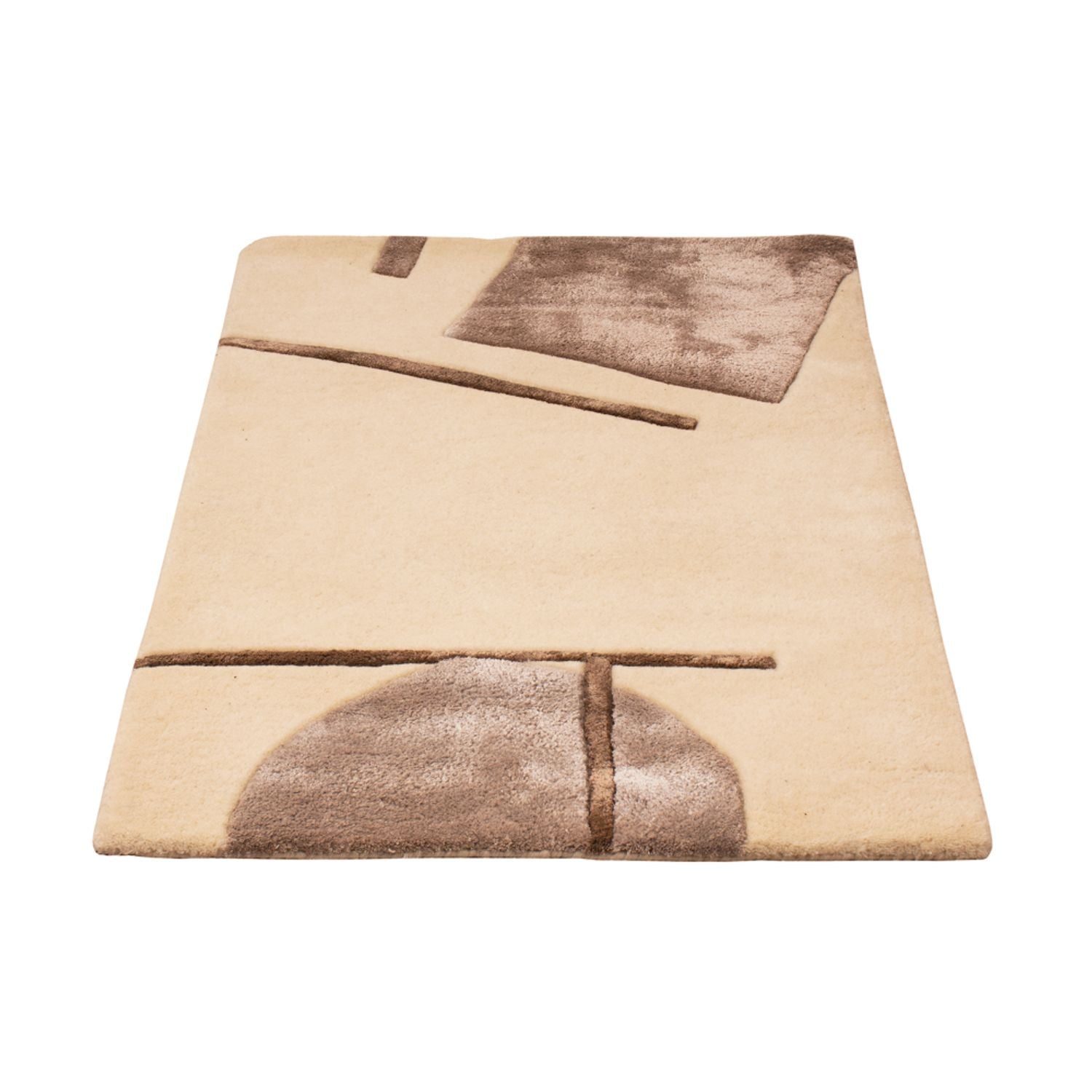 Designer Teppich - 90 x 60 cm - creme