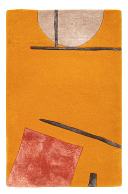 Designer Teppich - 90 x 60 cm - gold