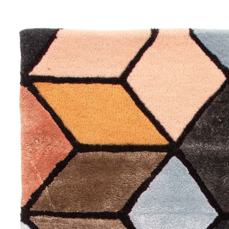 Designer Teppich - 90 x 60 cm - mehrfarbig