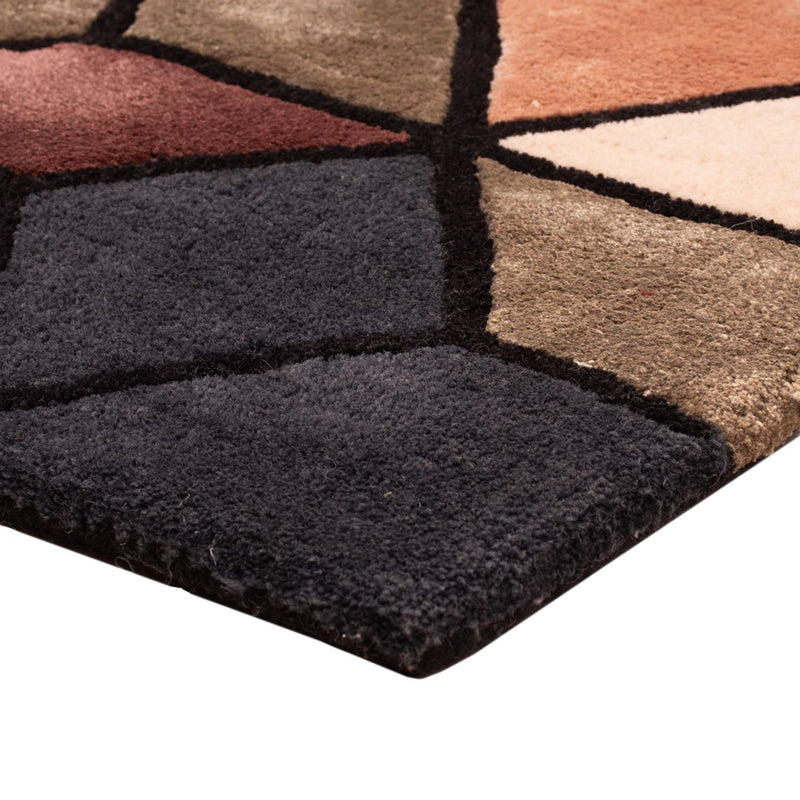 Designer Teppich - 90 x 60 cm - mehrfarbig