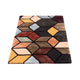 Designer Teppich - 90 x 60 cm - mehrfarbig